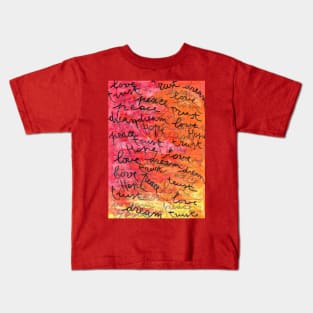 peace,dream,trust,hope,love - 1 Kids T-Shirt